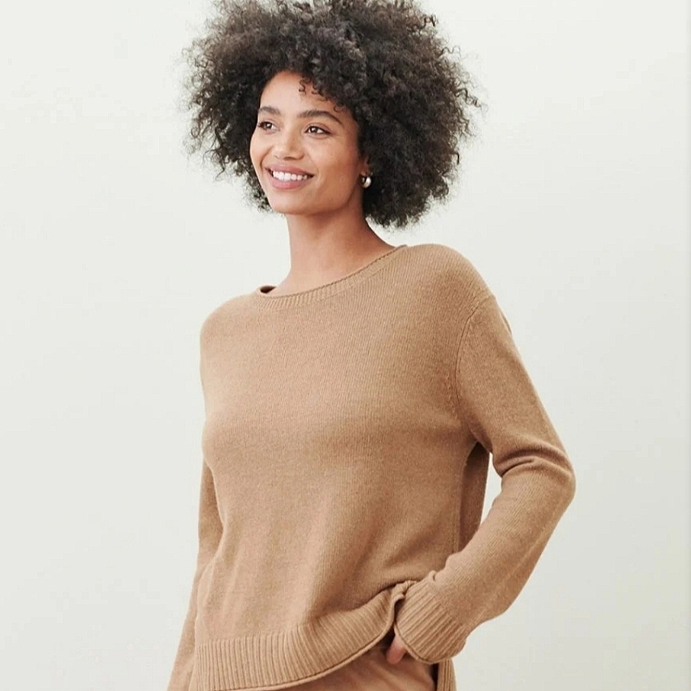 Jenni Kayne Tan Crew Neck Sweater